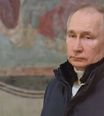 Путін на самоті відвідав богослужіння на Різдво