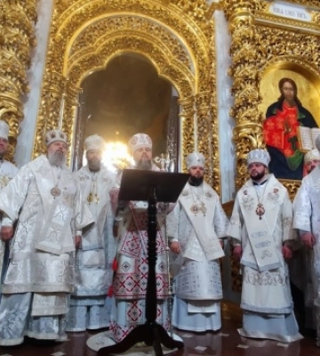 Глава ПЦУ завершив різдвяну службу у Києво-Печерській лаврі