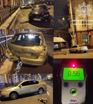 Рівнянка наїхала на два припаркованих авто і втекла