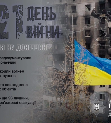 Поліцейські задокументували 21 удар по Донеччині
