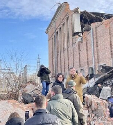 Глава МИД Германии Бербок прибыла в Харьков. ФОТОрепортаж