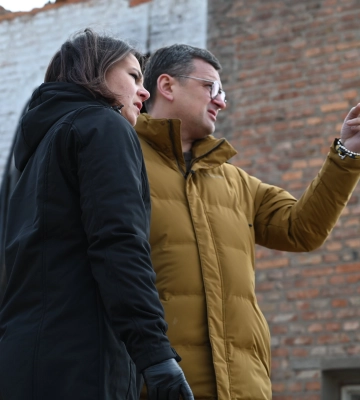 Глава МЗС Німеччини Бербок прибула у Харків. ФОТОрепортаж