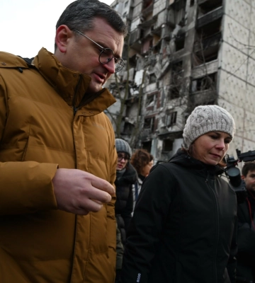 Глава МЗС Німеччини Бербок прибула у Харків. ФОТОрепортаж