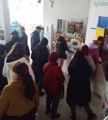 В Виннице переселенцы из Луганской области получили 700 продуктовых наборов