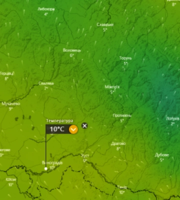 В Закарпатті температура повітря підніметься до позначки +10 градусів