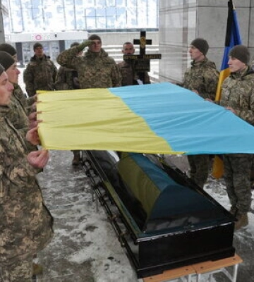 Із загиблим українським воїном Денисом Галушком попрощалися у Києві. ВІДЕО+ФОТОрепортаж