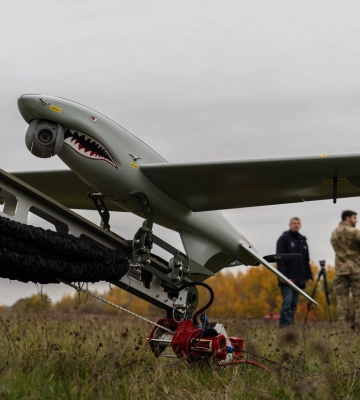 Боевое крещение: украинский БПЛА Shark вел разведку над Донецком (видео)