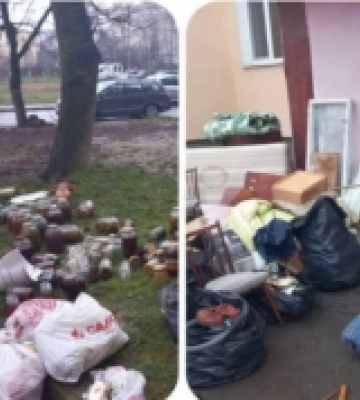 У Луцьку власники квартири викинули на вулицю речі колишніх мешканців
