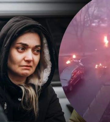 Весь двор в огне: появились новые кадры сразу после падения вертолета в Броварах