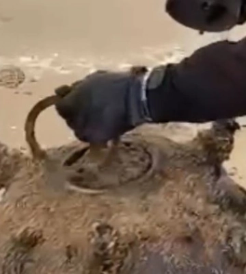 В Одесской области подорвали морскую мину, видео