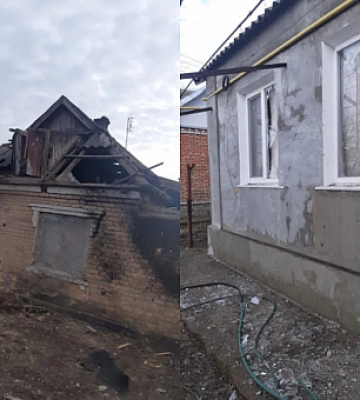 Полицейские документируют последствия обстрела на Никопольщине