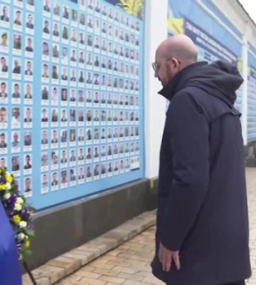 Голова Євроради Шарль Мішель відвідав реабілітаційний центр для військових у Києві