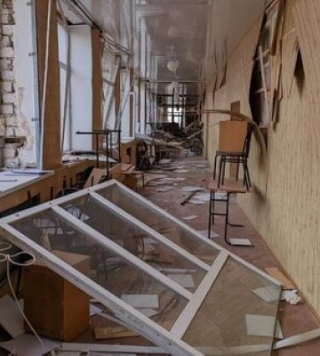 Наслідки обстрілів Куп’янська 19 січня: Росіяни вдарили по школі. ФОТОрепортаж