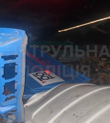 На Салтовке пьяный водитель протаранил биотуалеты, убегая от копов (видео)