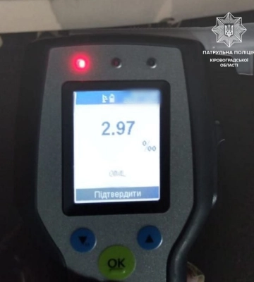 Водія з перевищенням вмісту алкоголю у 15 разів зловили у Кропивницькому