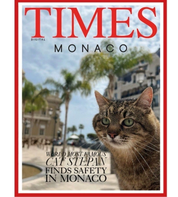 Історія кота Степана з Харкова потрапила на обкладинку Times Monaco Magazine