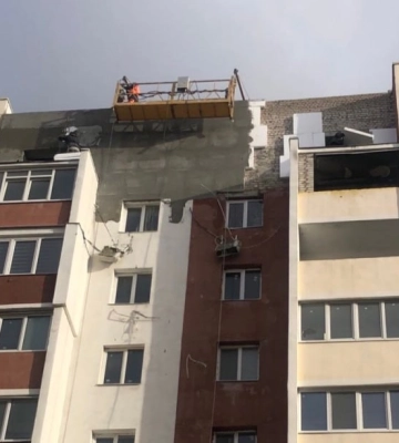 Как отстраивают разбитые дома на улице Драгоманова и проспекте Гагарина 