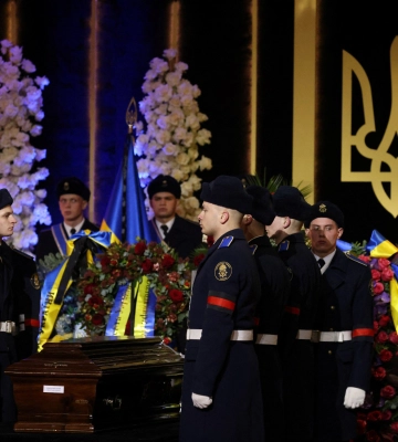 В Киеве прощаются с Монастырским и другим руководством МВД