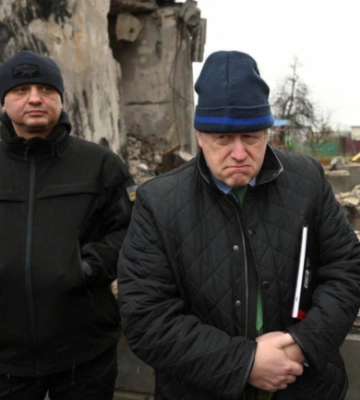 Бориса Джонсона помітили в Бучі й Бородянці