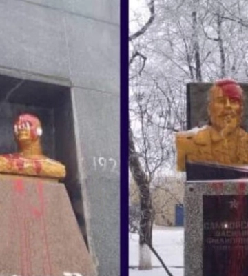 На Одещині облили фарбою пам’ятники