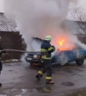 У Любомлі сталася пожежа: горів автомобіль