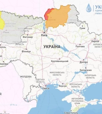 Синоптики попереджають про повінь на півночі України: Волинь у зоні ризику. Карта