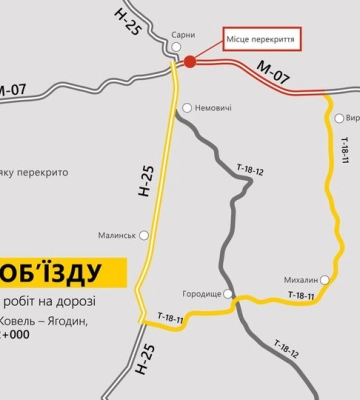 На Сарненщині вводять обмеження руху у зв’язку із ремонтом мосту через р.Случ