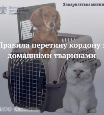 Закарпатська митниця повідомляє про перетин кордону з тваринами