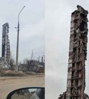 Все, что осталось: сеть всколыхнуло фото многоэтажки в Мариуполе