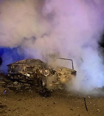 У Криворізькому районі через ДТП загорілася автівка — загинув чоловік
