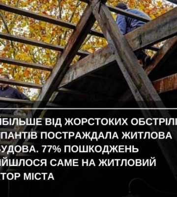 Внаслідок обстрілів російських терористів найбільших руйнувань у Миколаєві зазнала житлова забудова