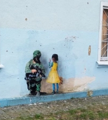 В Ірпені з’явилися графіті італійського художника TvBoy