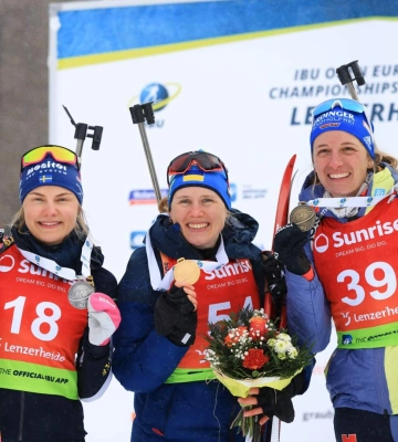 Закарпатська біатлоністка здобула «золото» на чемпіонаті Європи