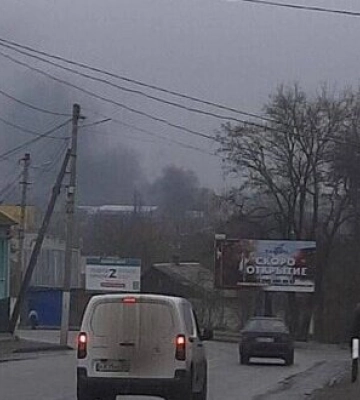 У Мелітополі біля ворожої бази сталася пожежа