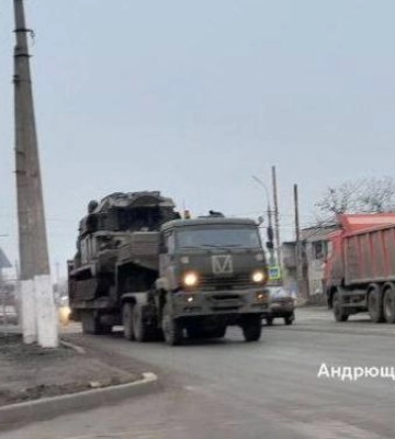 В напрямку Запорізької області суне велика колона російської техніки - фото