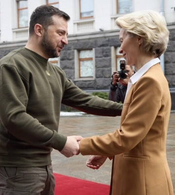 Зеленський проводить зустріч з президенткою Єврокомісії 