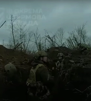 Штурмовая бригада ВСУ обнародовала видео наступательного боя под Бахмутом