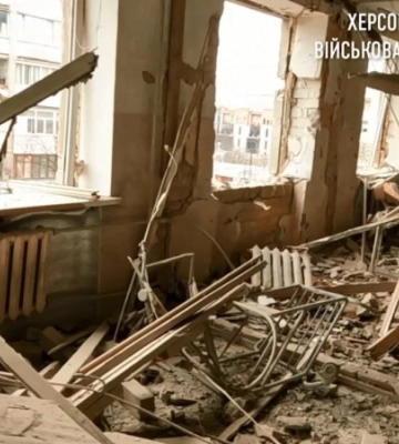 Оприлюднили відео наслідків обстрілу перинатального центру в Херсоні