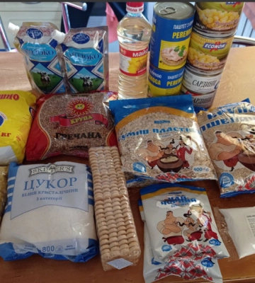В Полтавской области внутренние переселенцы получили продуктовые наборы благотворителей