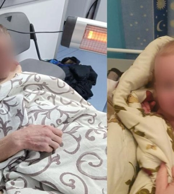На Полтавщині дідусь з 5-місячним онуком провалилася під кригу