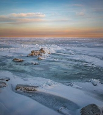 У Запорізькій області замерзло море - фото, відео