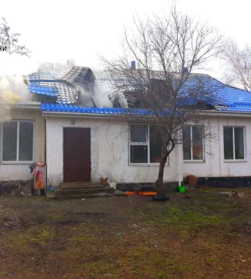 На Одещині загорівся приватний житловий будинок.