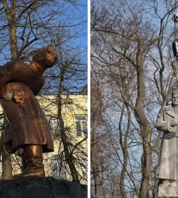 У Києві демонтували пам&#039;ятники радянському генералу Ватутіну та льотчику Чкалову