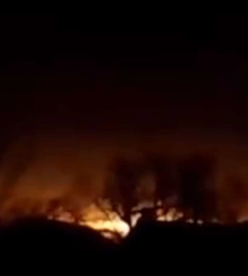 На видео показали, как горят сбитые в Днепре &quot;Шахеды&quot;