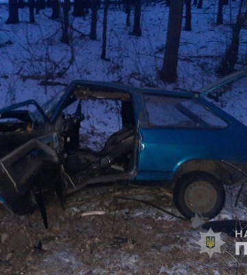 В&#039;їхав у дерево: у ДТП на Полтавщині травмувався водій