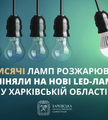 Жителі Харківщини обміняли 173 тисячі ламп