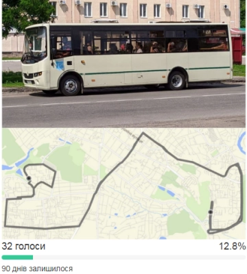 У Полтаві створили петицію про запуск автобусного маршруту Огнівка – Левада