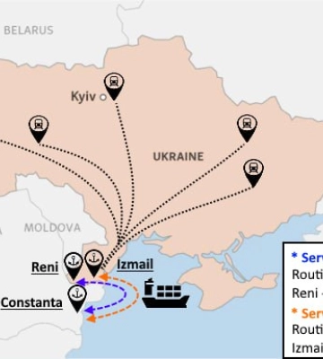 Між портами Ізмаїл і Констанца запустять фідерні контейнерні перевезення