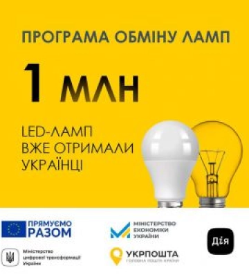 Громади отримали перший мільйон LED-ламп