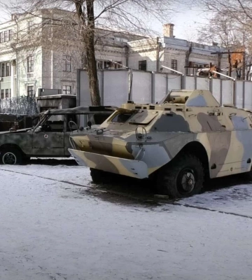 Бронированную машину из музея АТО в Днепре передали военным на передовую